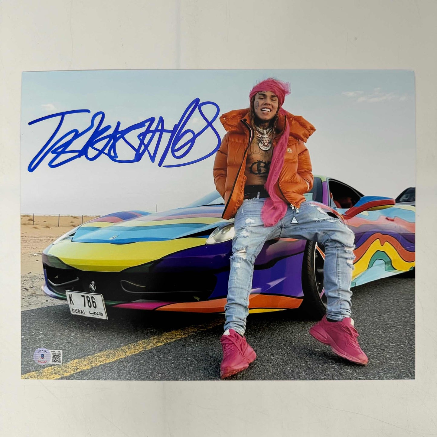 Autographed/Signed Tekashi 6ix9ine Daniel Hernandez 11x14 Photo JSA COA #2
