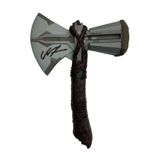 Autographed/Signed Chris Hemsworth Thor Stormbreaker 14" Axe Marvel Avengers Infinity War End Game Replica Movie Prop Toy Beckett BAS COA