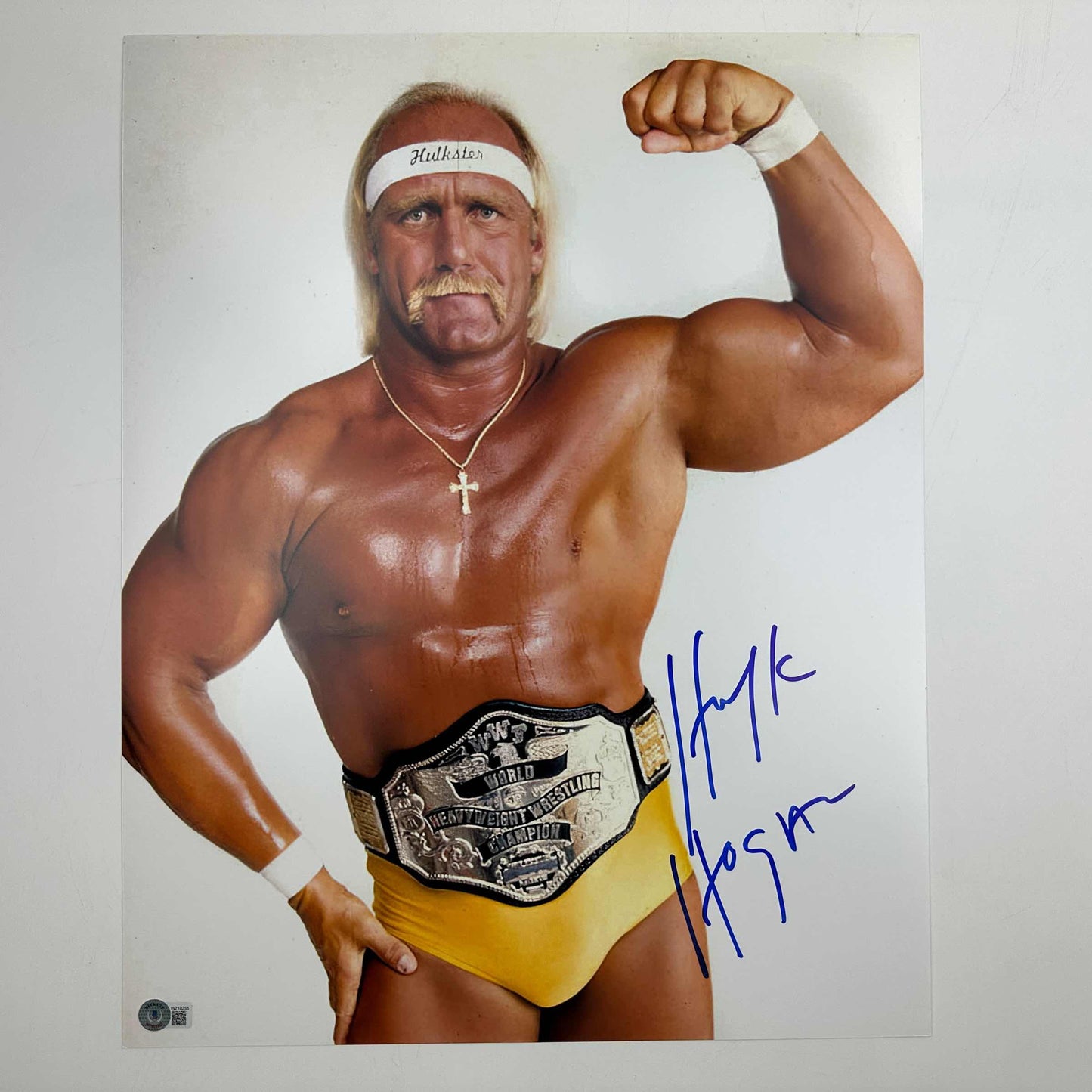 Autographed/Signed Hulk Hogan 16x20 WWE WWF Hulkamania Wrestling Photo Beckett BAS COA #5