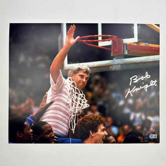 Autographed/Signed Bobby Bob Knight Net Indiana Hoosiers 16x20 College Basketball Photo Beckett BAS COA
