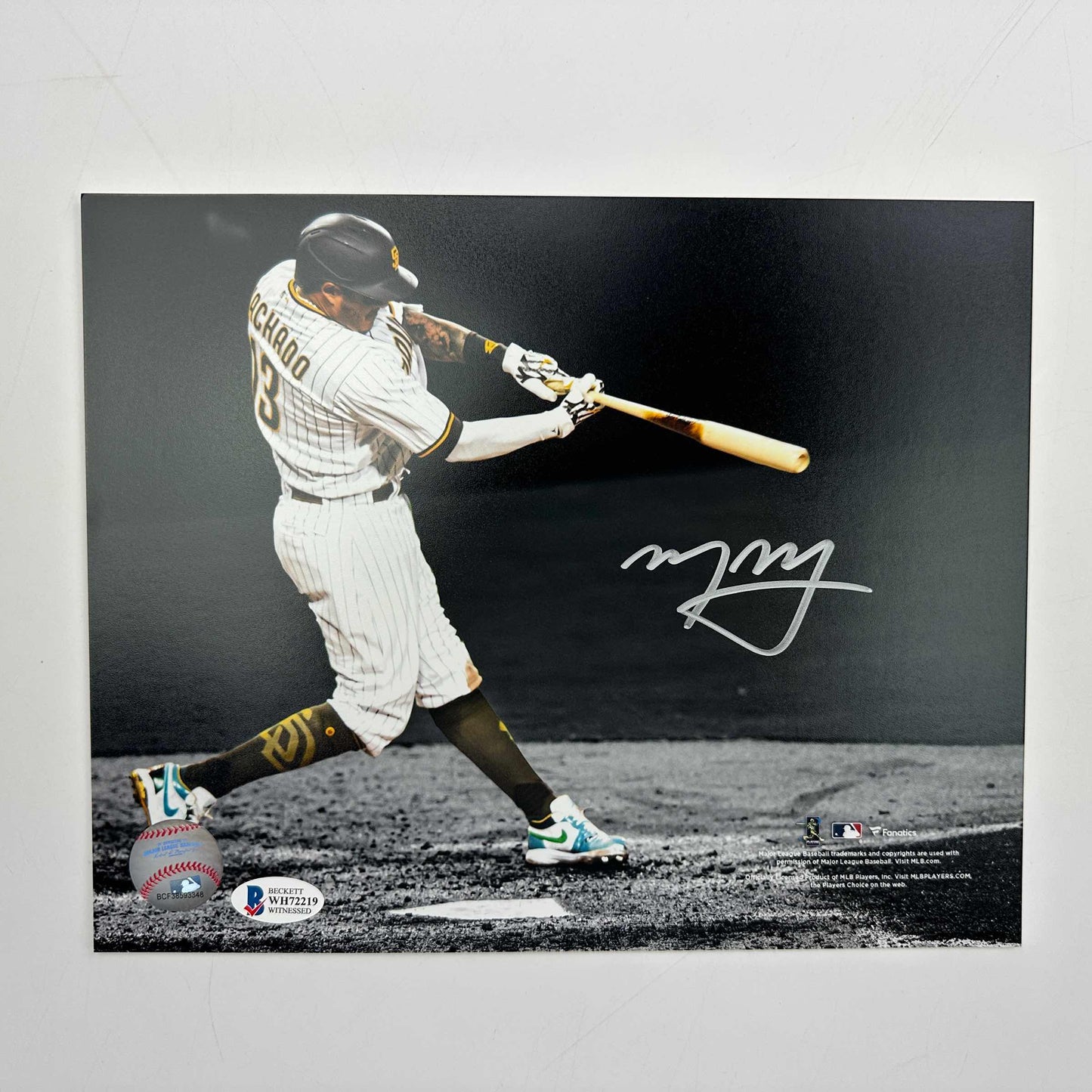 Autographed/Signed Manny Machado San Diego Padres 8x10 Baseball Photo Beckett BAS COA