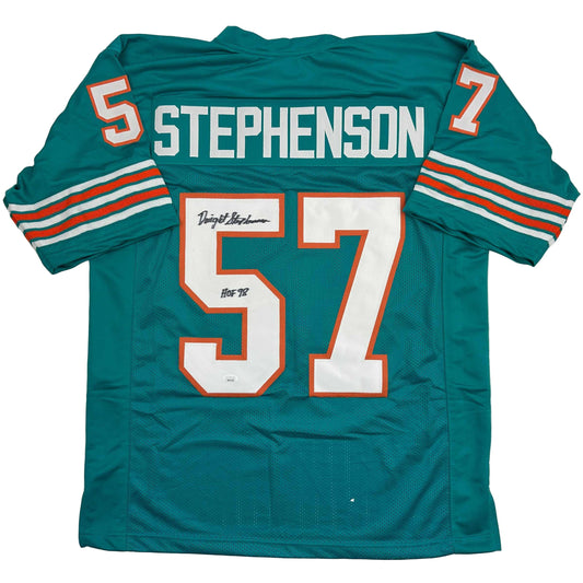 Autographed/Signed Dwight Stephenson HOF 98 Miami Teal Football Jersey JSA COA