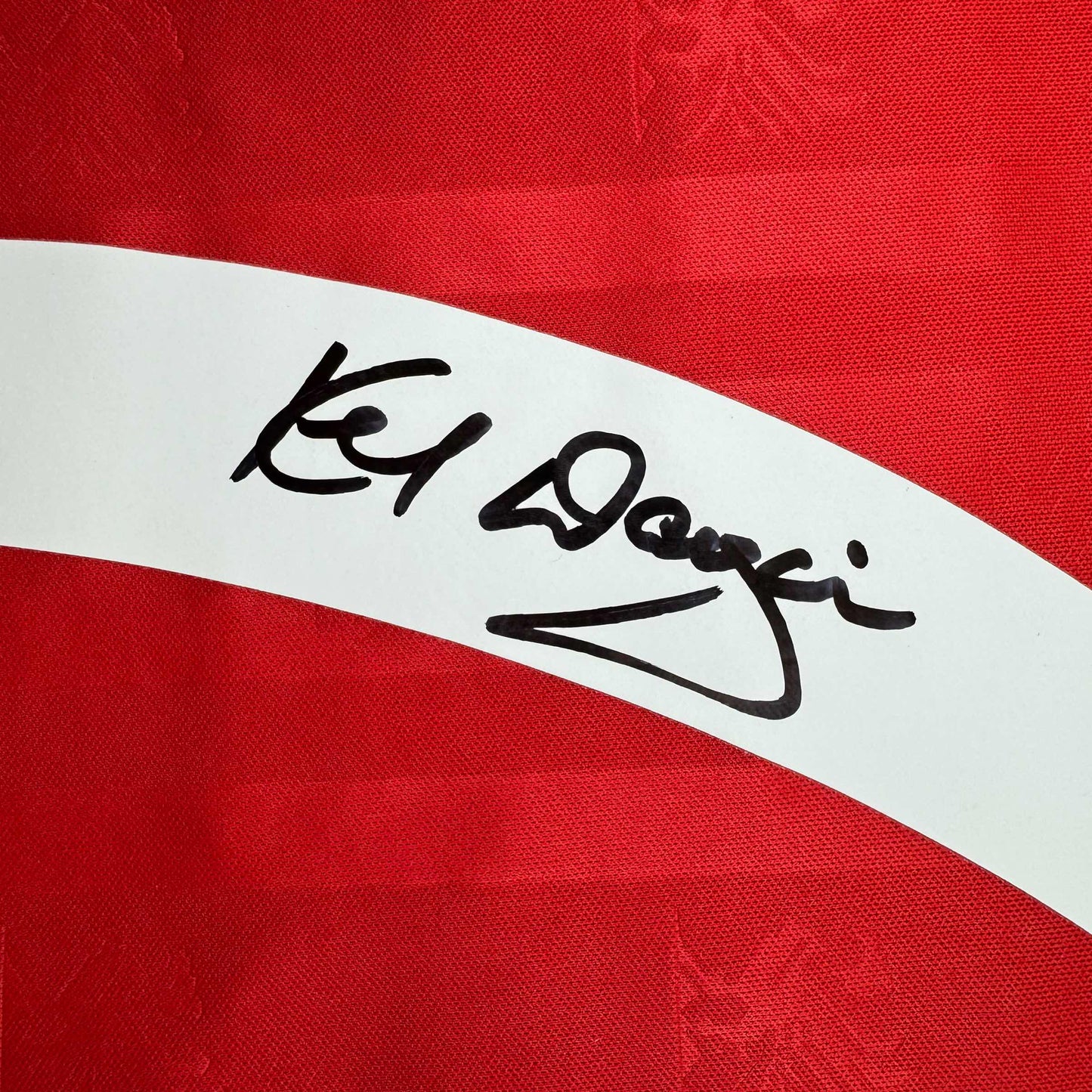 Autographed/Signed Kenny Dalglish Liverpool Red Crown Paints Soccer Jersey Beckett BAS COA