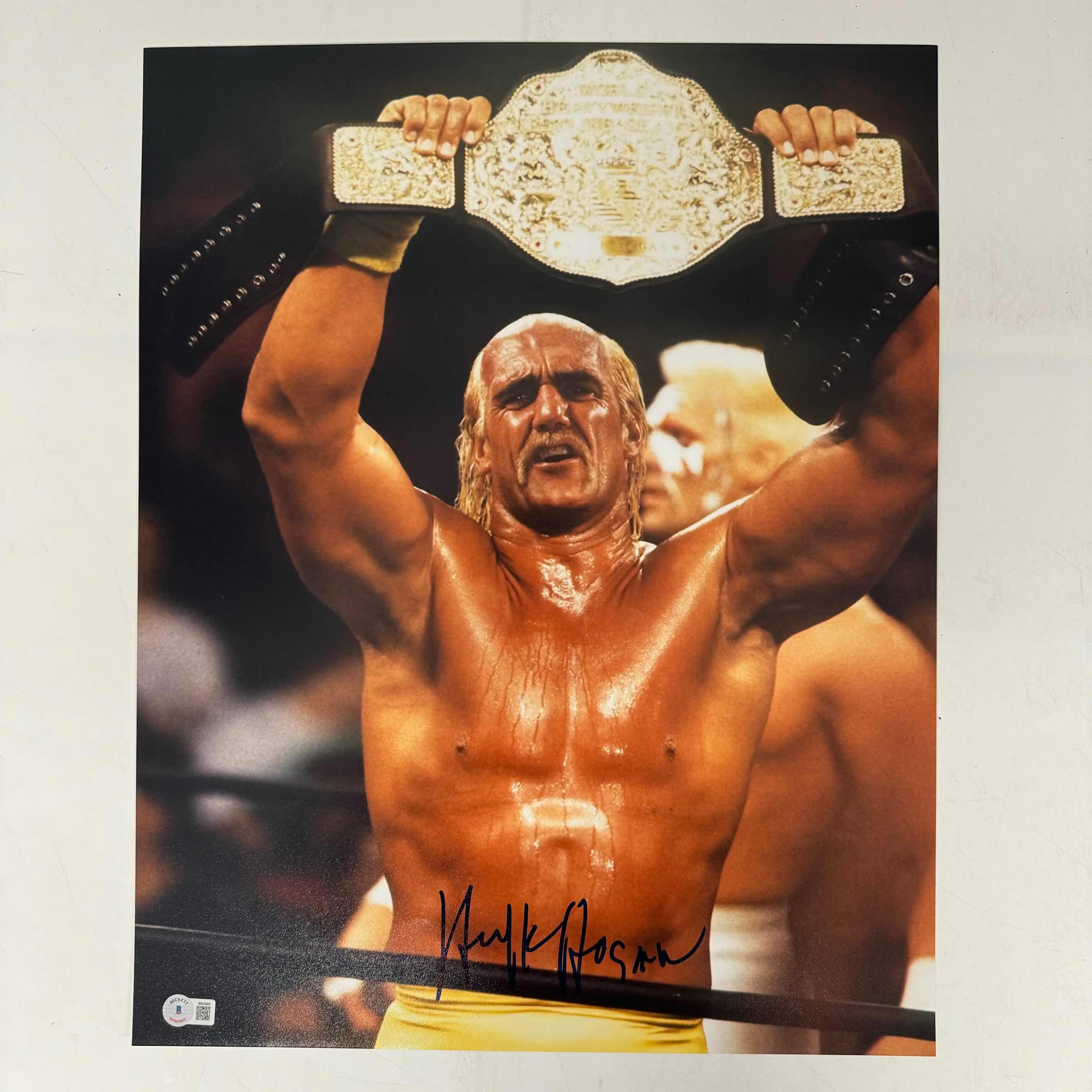 Autographed/Signed Hulk Hogan 16x20 WWE WWF Hulkamania Wrestling Photo