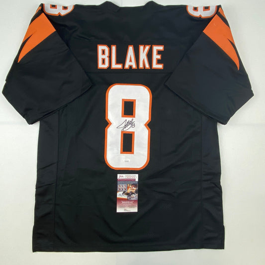 Autographed/Signed Jeff Blake Cincinnati Black Football Jersey JSA COA
