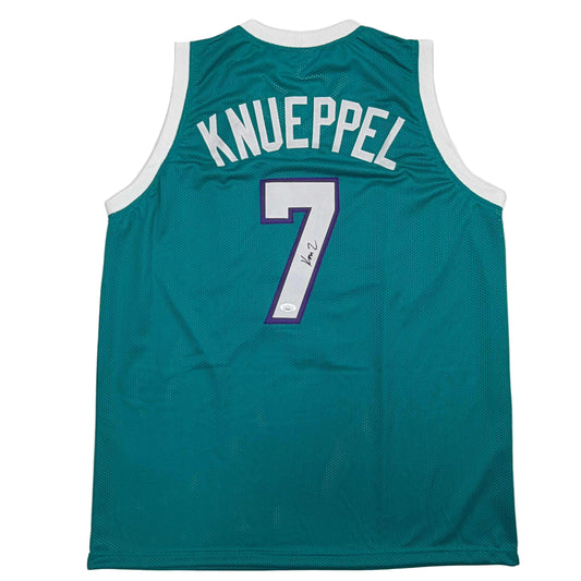 Autographed/Signed Kon Knueppel Charlotte Teal Basketball Jersey JSA COA