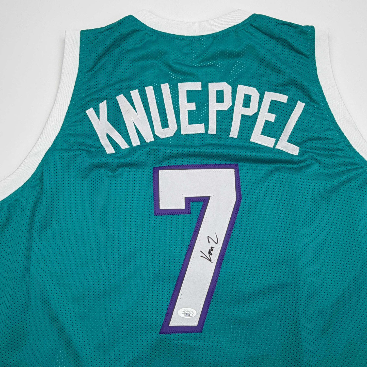 Autographed/Signed Kon Knueppel Charlotte Teal Basketball Jersey JSA COA