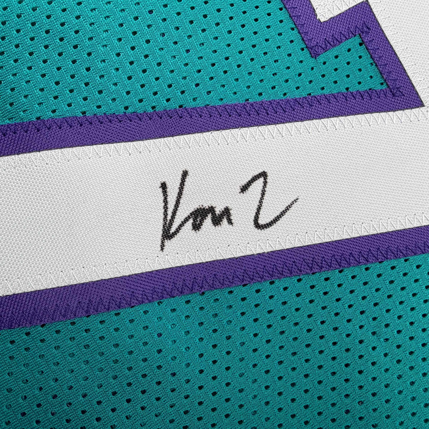 Autographed/Signed Kon Knueppel Charlotte Teal Basketball Jersey JSA COA