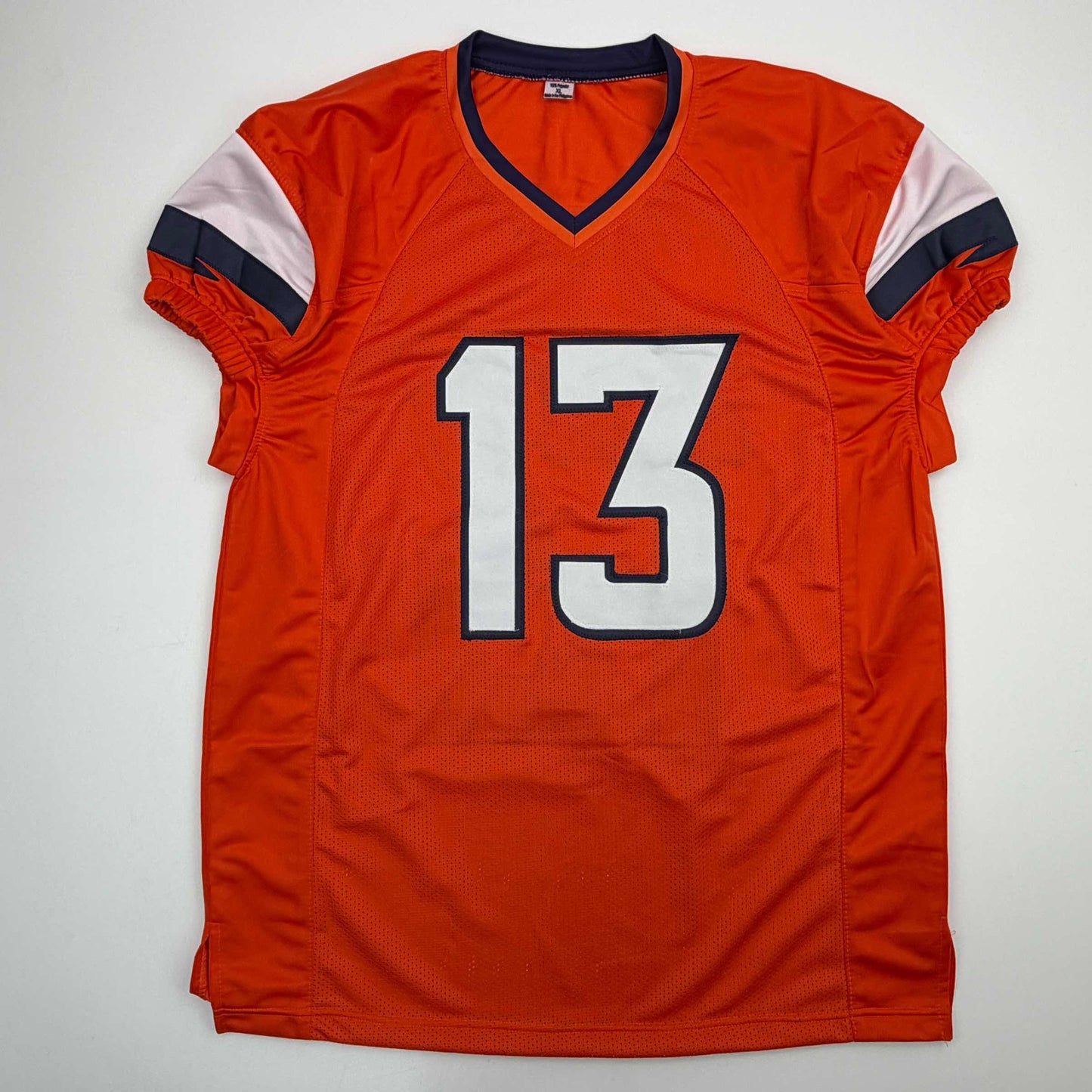 Autographed/Signed Pat Bryant II Denver Orange Pro Cut Football Jersey JSA COA