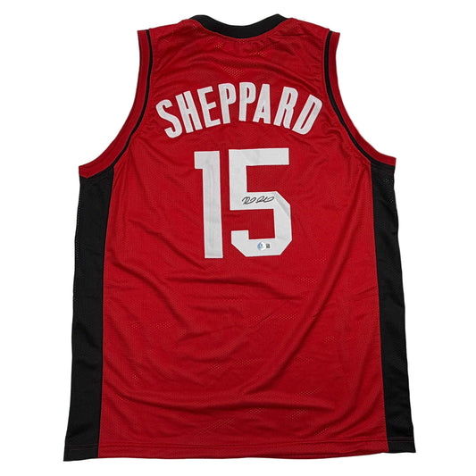 Autographed/Signed Reed Sheppard Houston Red Basketball Jersey Beckett BAS COA