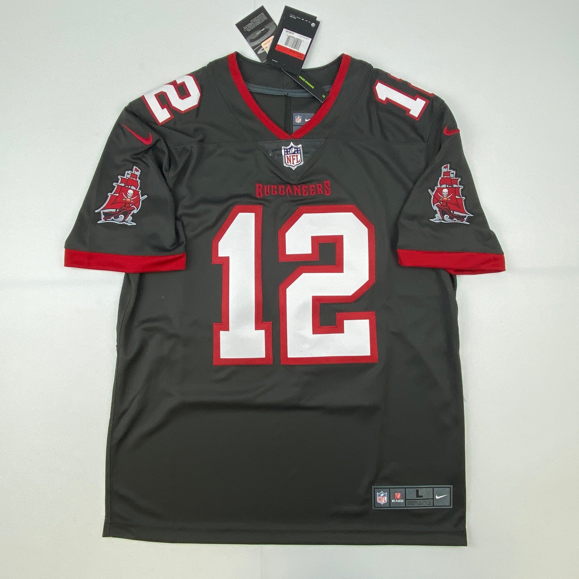 Autographed/Signed Tom Brady Tampa Bay Buccaneers Pewter Grey Authentic Nike Limited Football Jersey Fanatics COA/LOA - Golden Apple Comics