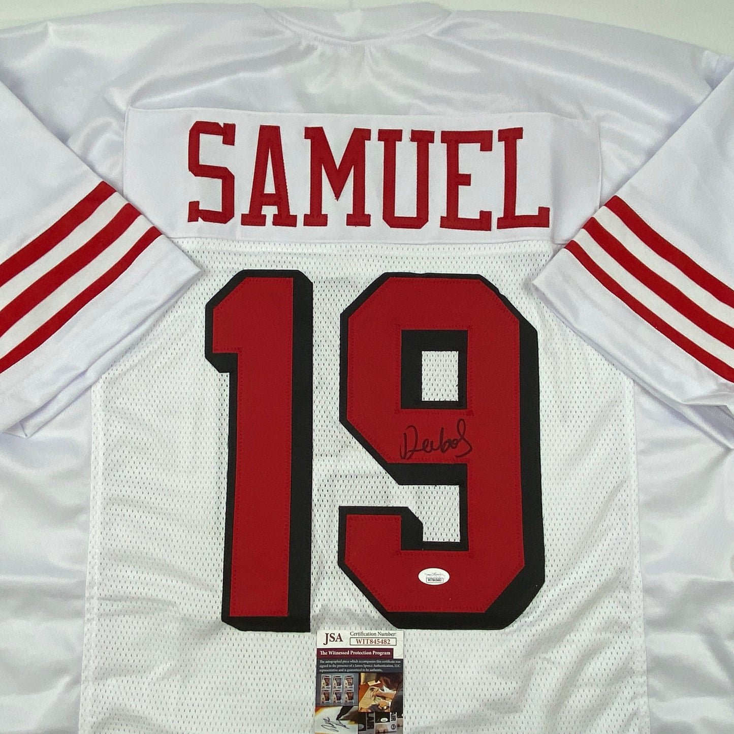 Autographed/Signed Deebo Samuel San Francisco White Alternate Football Jersey JSA COA