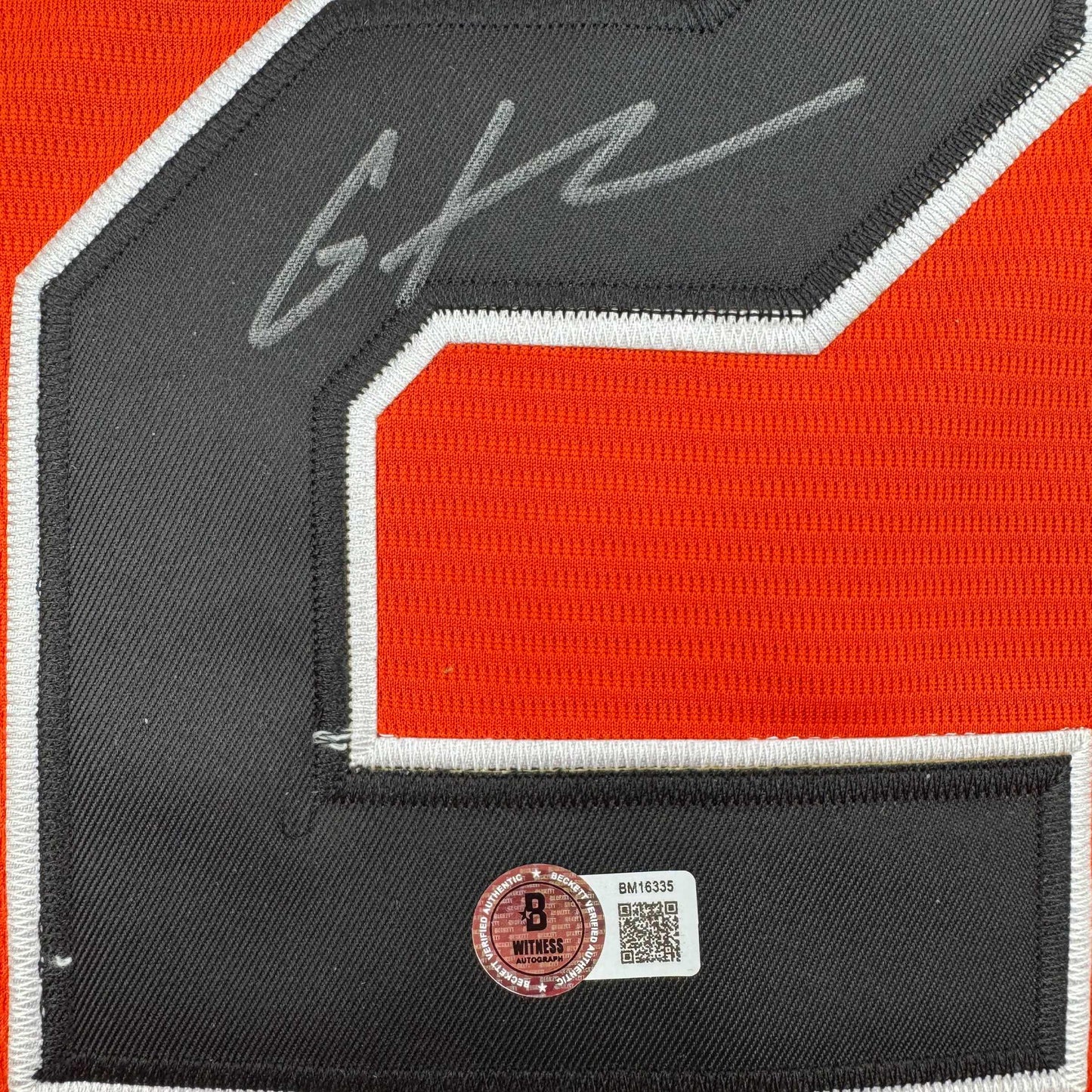 Autographed/Signed Gunnar Henderson Baltimore Orange Baseball Jersey Beckett BAS COA