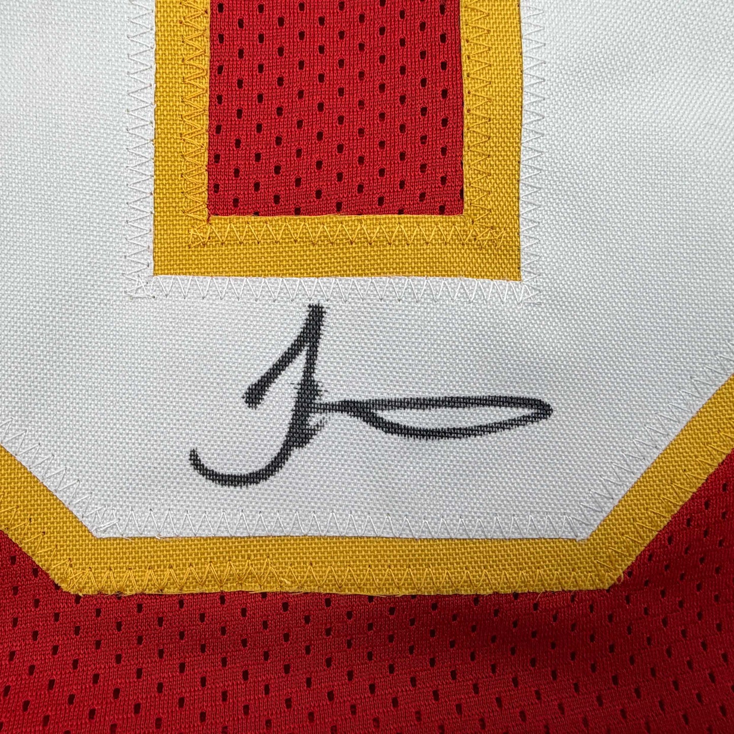 Autographed/Signed Tyreek Hill Kansas City Red Football Jersey Beckett BAS COA