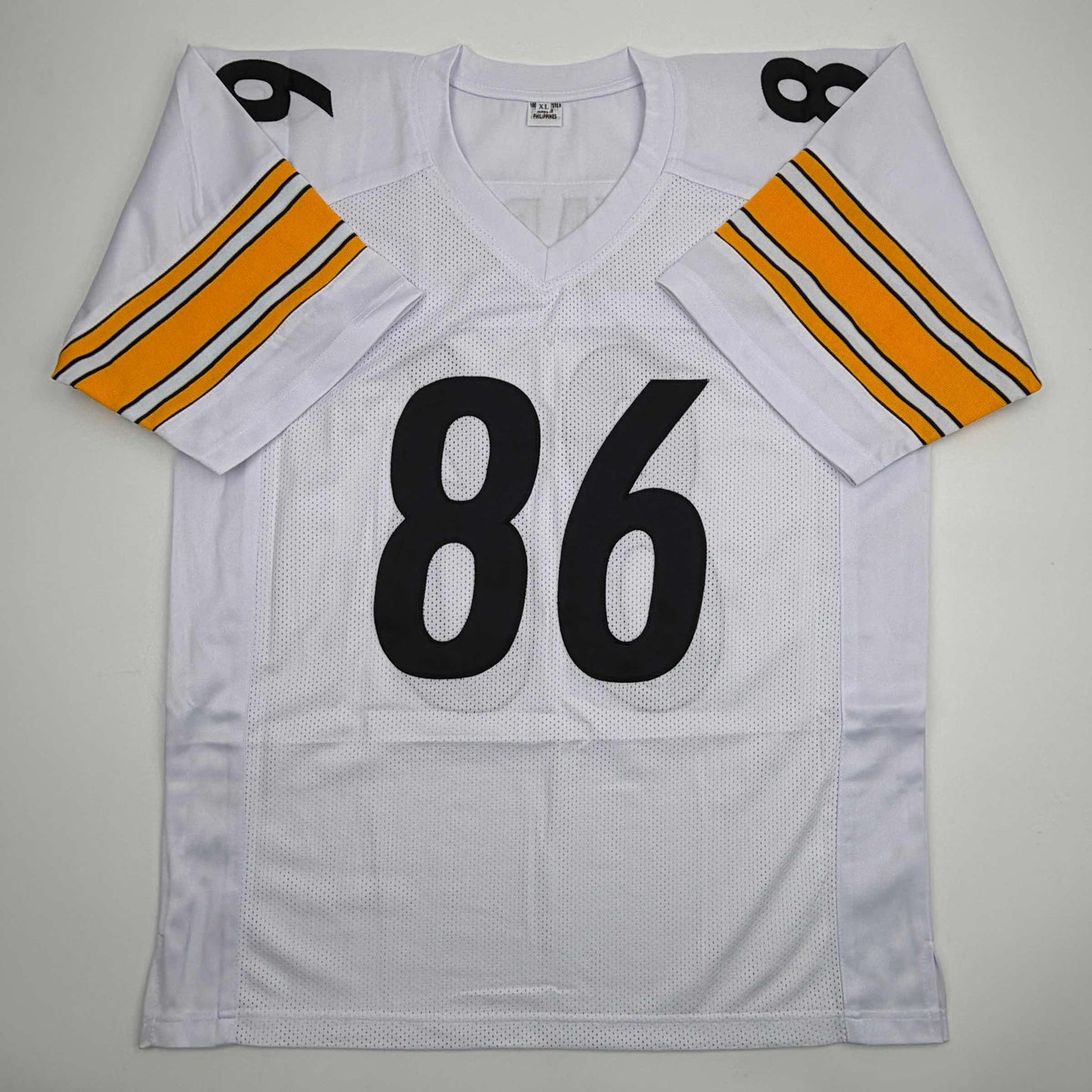 Autographed/Signed Hines Ward Pittsburgh White Football Jersey Beckett BAS COA