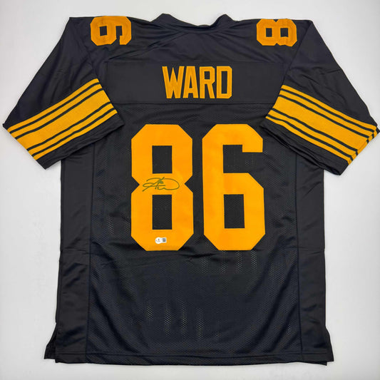 Autographed/Signed Hines Ward Pittsburgh Color Rush Football Jersey Beckett BAS COA