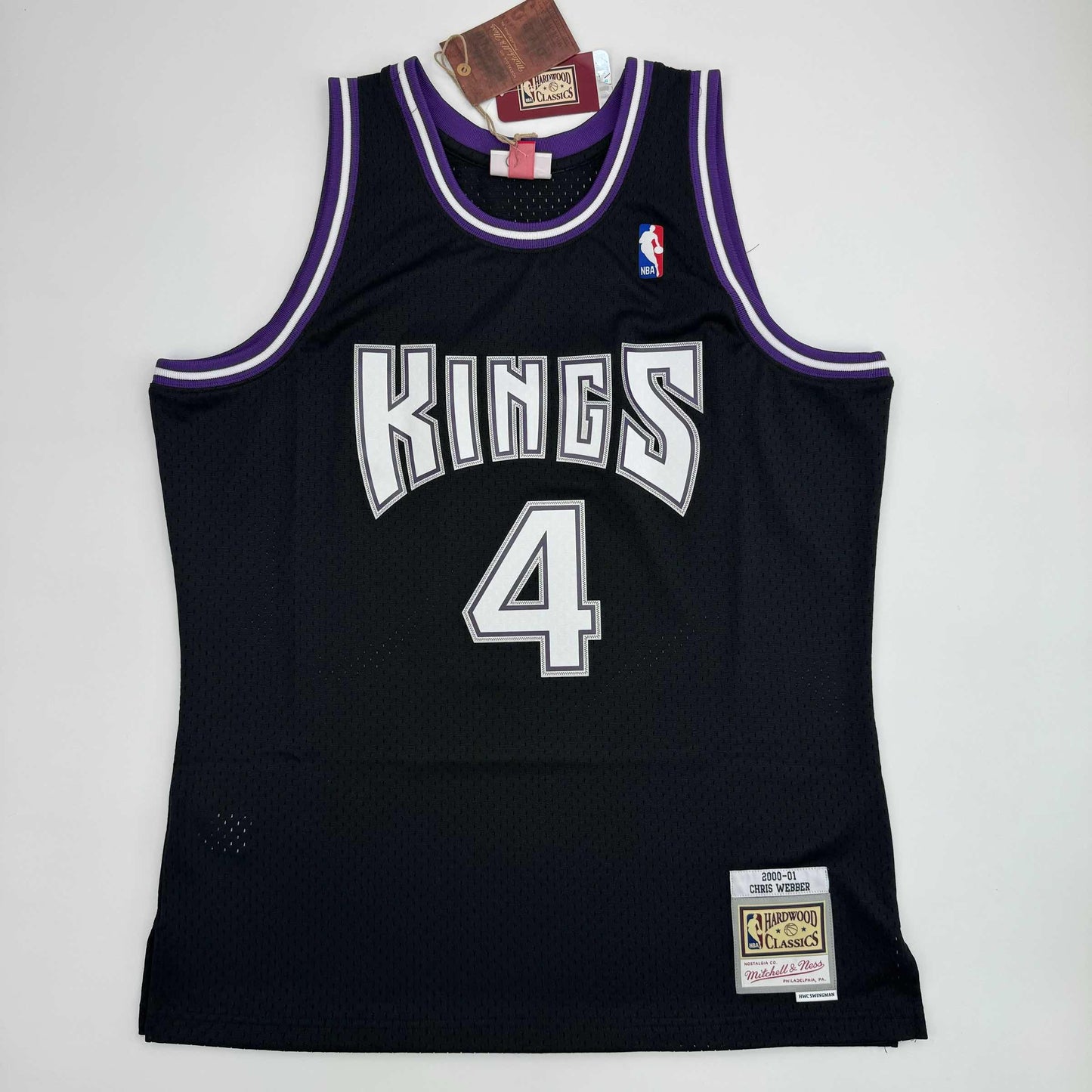 Autographed/Signed Chris Webber Sacramento Black Basketball Mitchell & Ness Jersey Fanatics COA