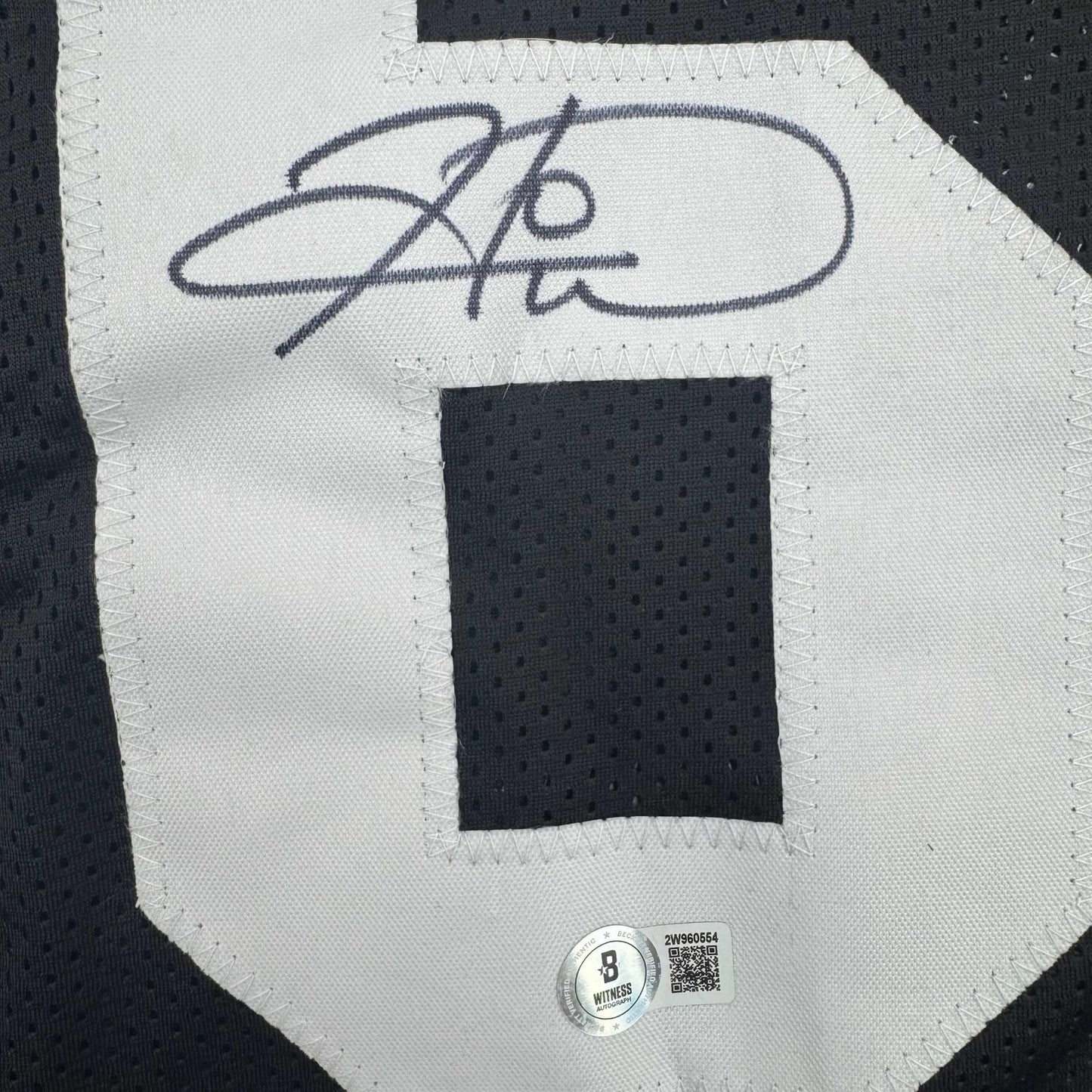Autographed/Signed Hines Ward Pittsburgh Black Retro Football Jersey Beckett BAS COA