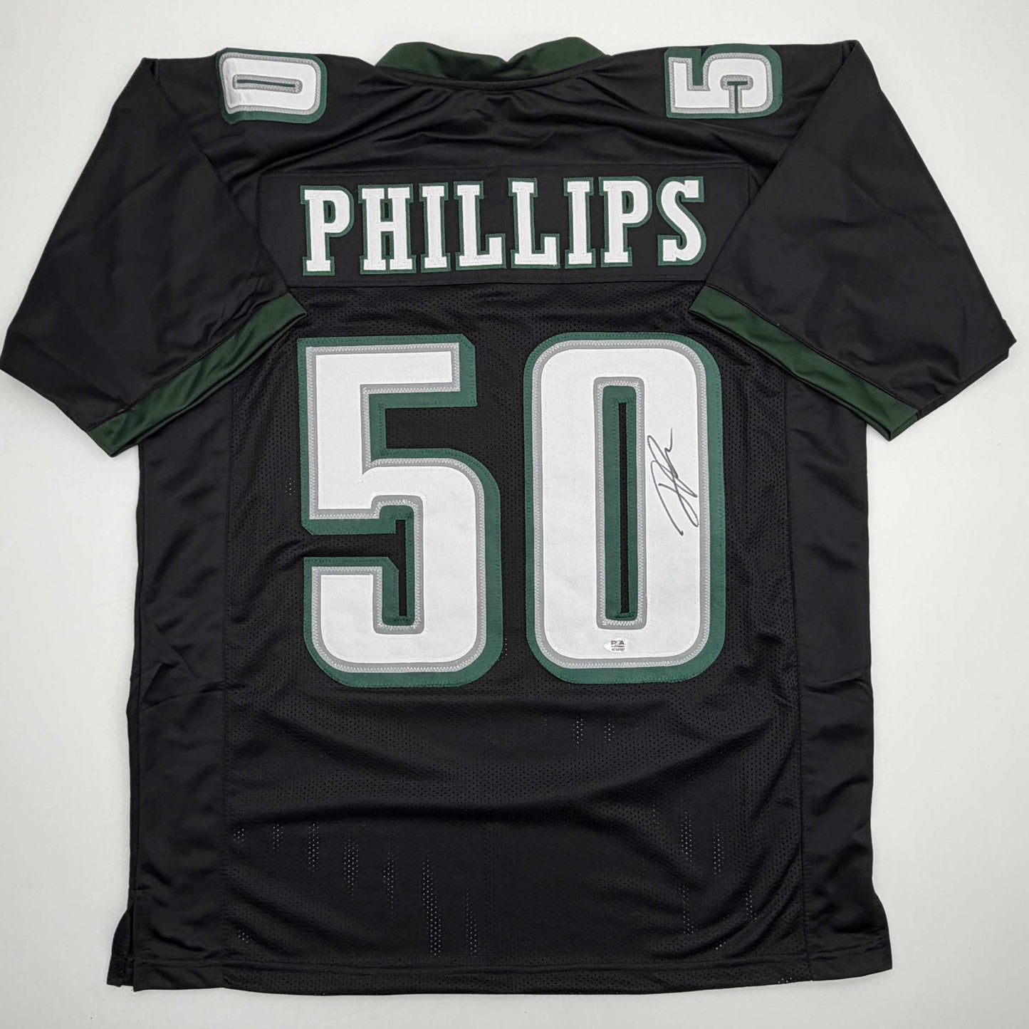Autographed/Signed Jaelan Phillips Philadelphia Black Football Jersey PSA/DNA COA - Golden Apple Comics