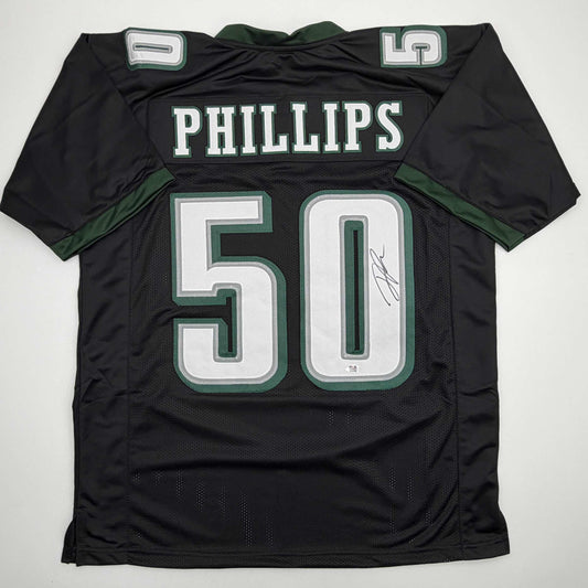 Autographed/Signed Jaelan Phillips Philadelphia Black Football Jersey PSA/DNA COA