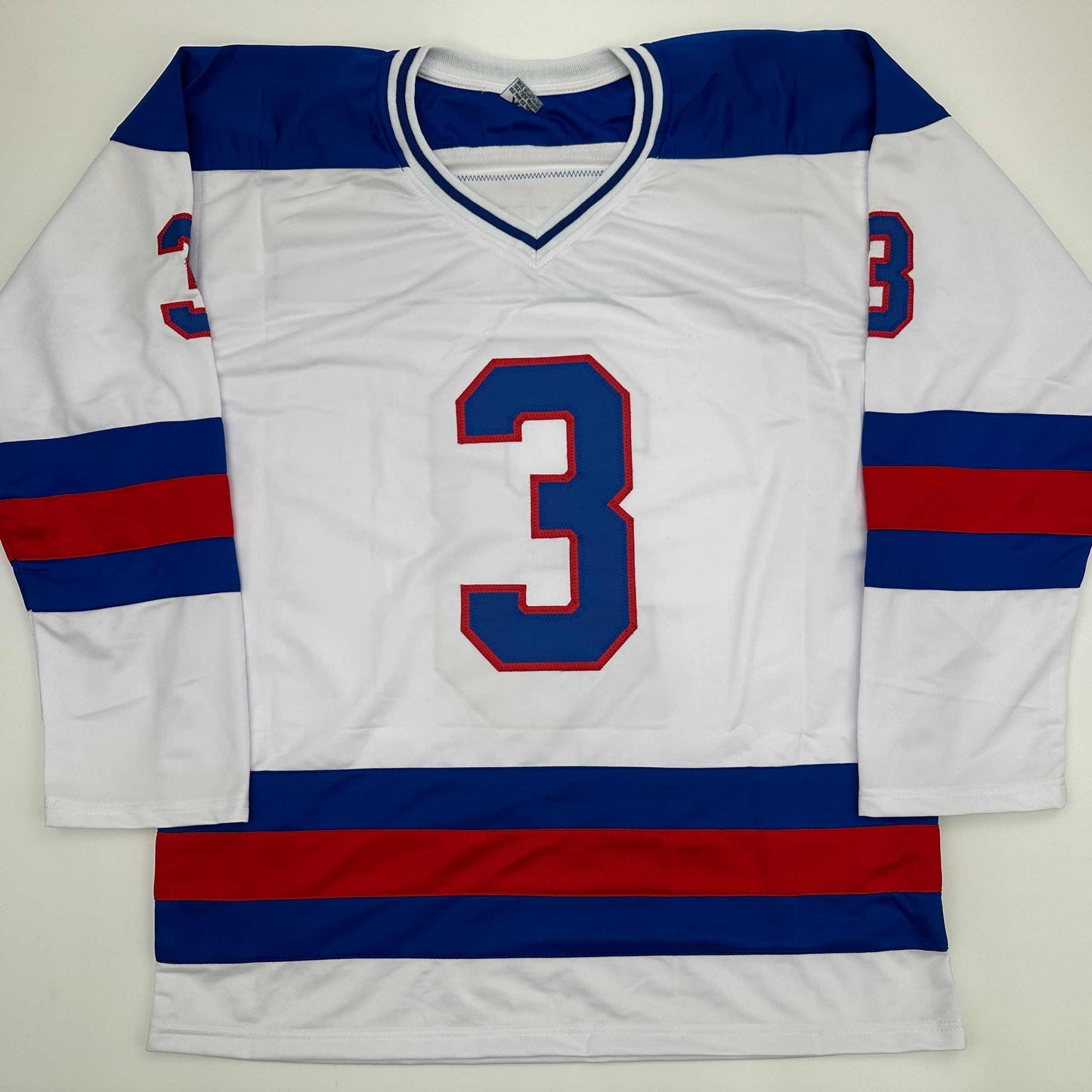 Autographed/Signed Ken Morrow Team USA Miracle On Ice 1980 White Hockey Jersey JSA COA