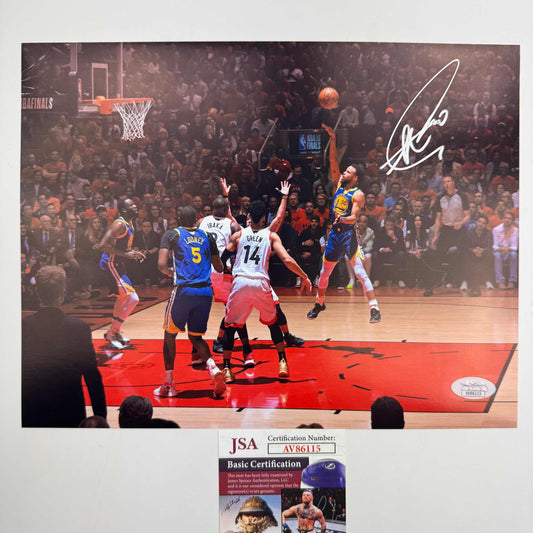 Autographed/Signed Stephen Steph Curry Golden State Warriors 8x10 Basketball Photo JSA COA
