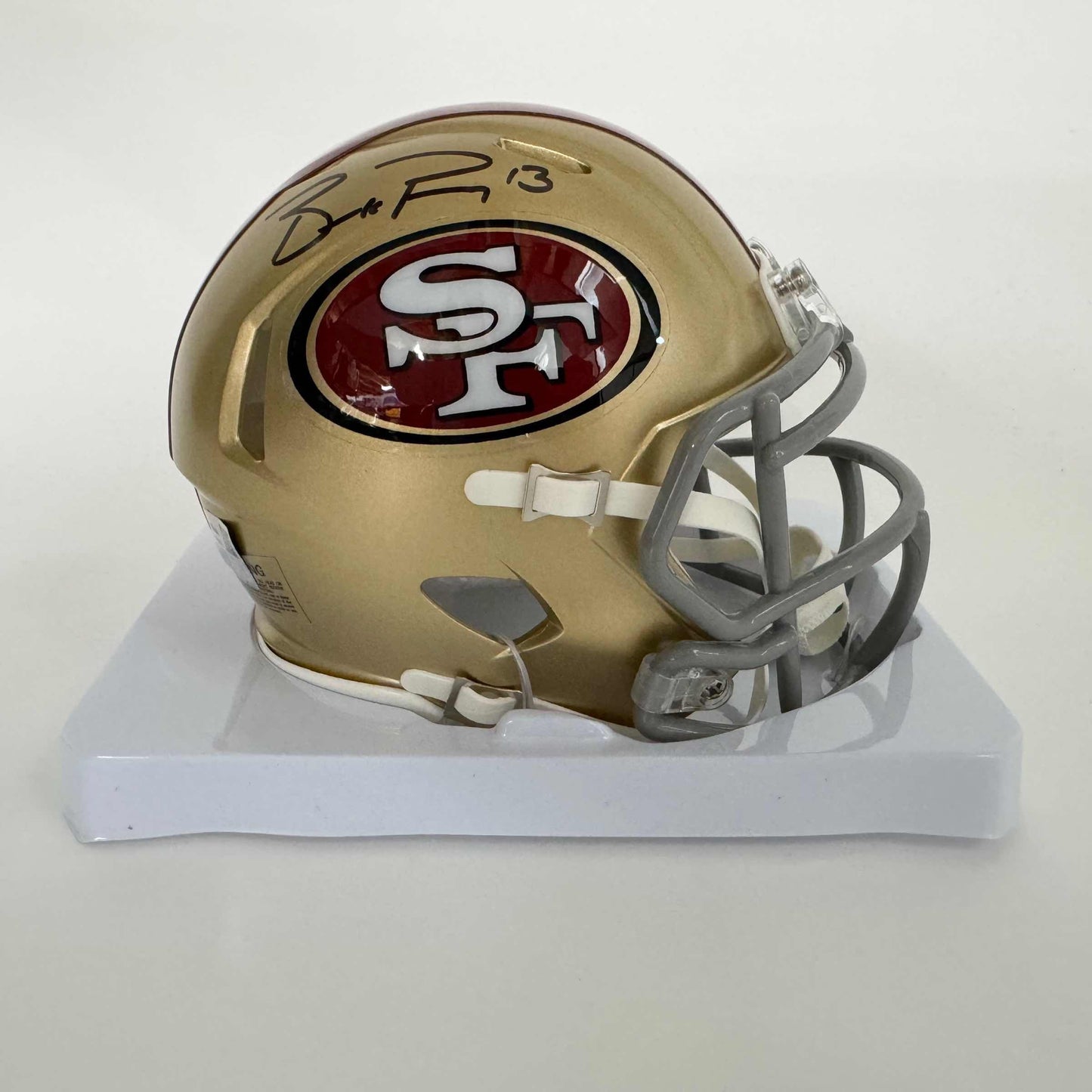 Autographed/Signed Brock Purdy San Francisco 49ers Football Mini Helmet Fanatics COA
