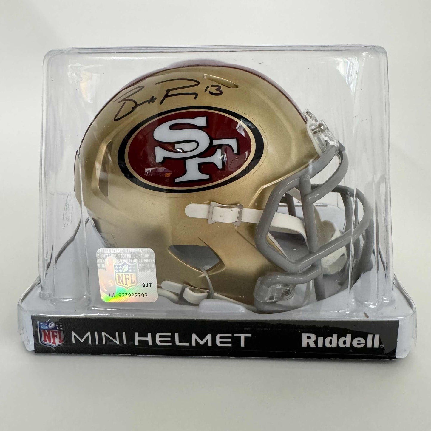 Autographed/Signed Brock Purdy San Francisco 49ers Football Mini Helmet Fanatics COA