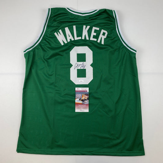 Autographed/Signed Antoine Walker Boston Green Basketball Jersey JSA COA