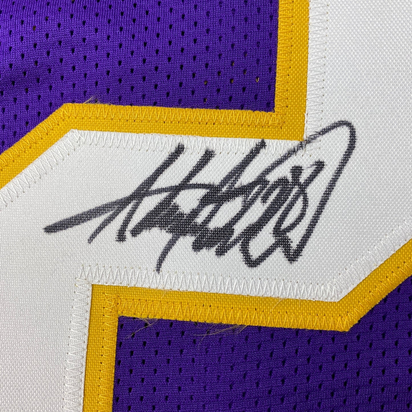Autographed/Signed Adrian Peterson Minnesota Purple Football Jersey Beckett BAS COA
