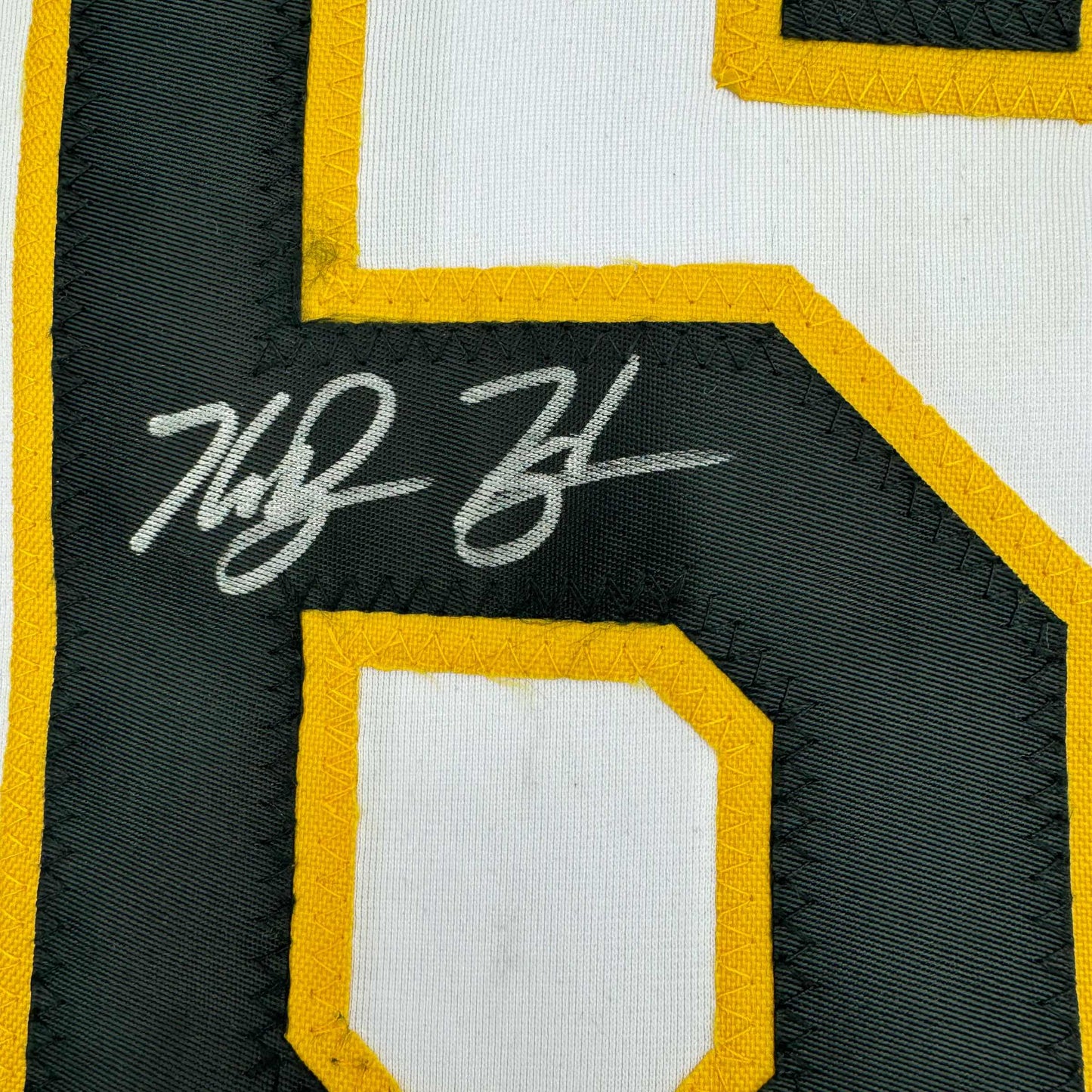 Autographed/Signed Ke'Bryan Hayes Pittsburgh White Baseball Jersey Beckett BAS COA #2