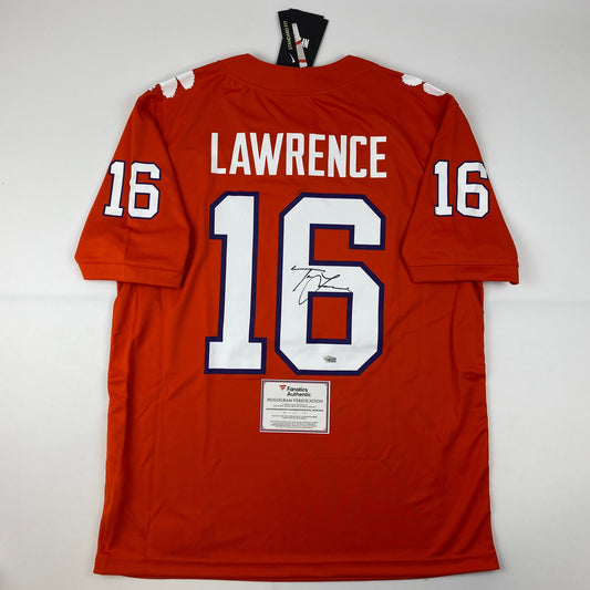 Autographed/Signed Trevor Lawrence Clemson Tigers Orange Authentic Nike College Football Jersey Fanatics COA