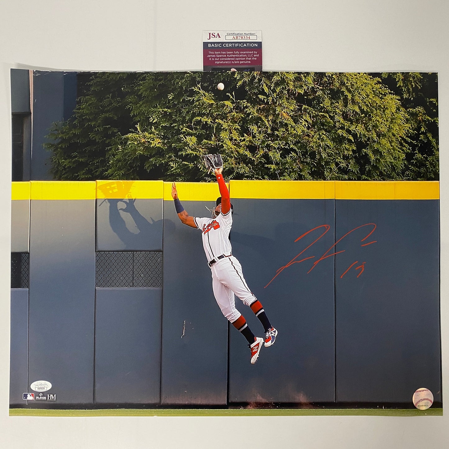 Autographed/Signed Ronald Acuna Jr. Atlanta Braves 16x20 Baseball Photo JSA COA #4