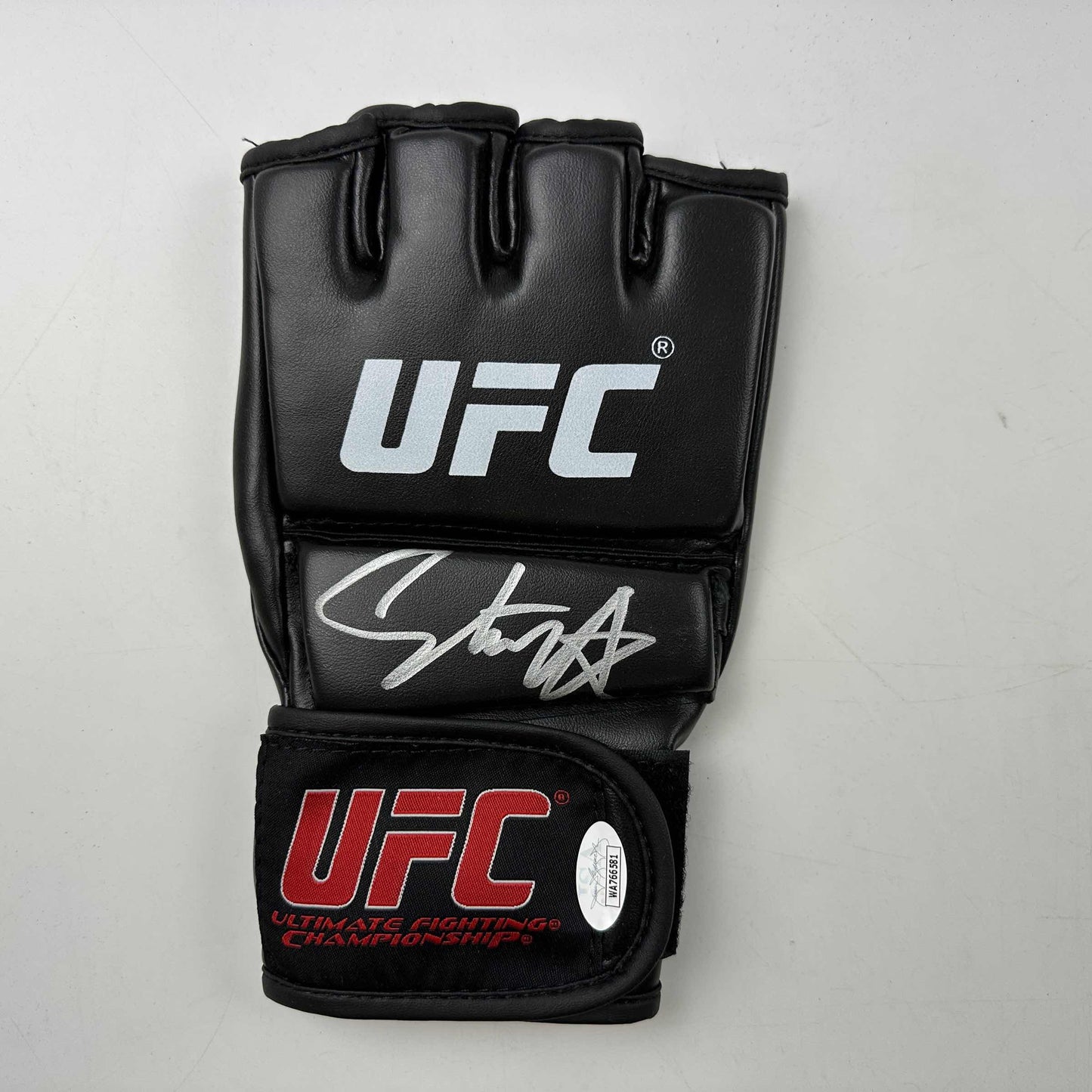 Autographed/Signed Israel Izzy Adesanya Black UFC MMA Glove Ultimate Fighting JSA COA