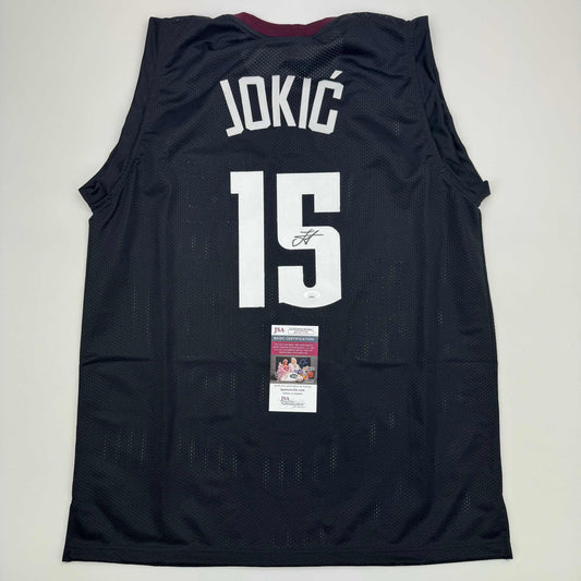 Autographed/Signed Nikola Jokic Denver Black 5280 City Edition Basketball Jersey JSA COA