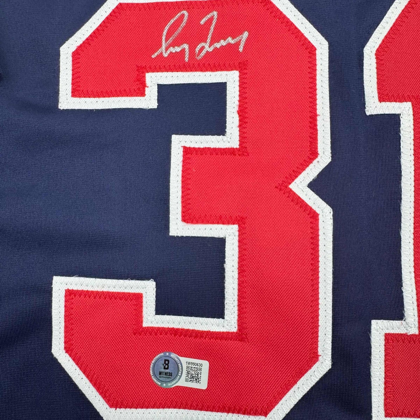 Autographed/Signed Greg Maddux Atlanta Blue Baseball Jersey JSA COA