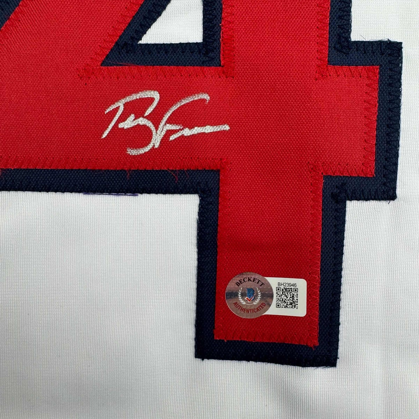 Autographed/Signed Terry Francona Boston White Baseball Jersey Beckett BAS COA
