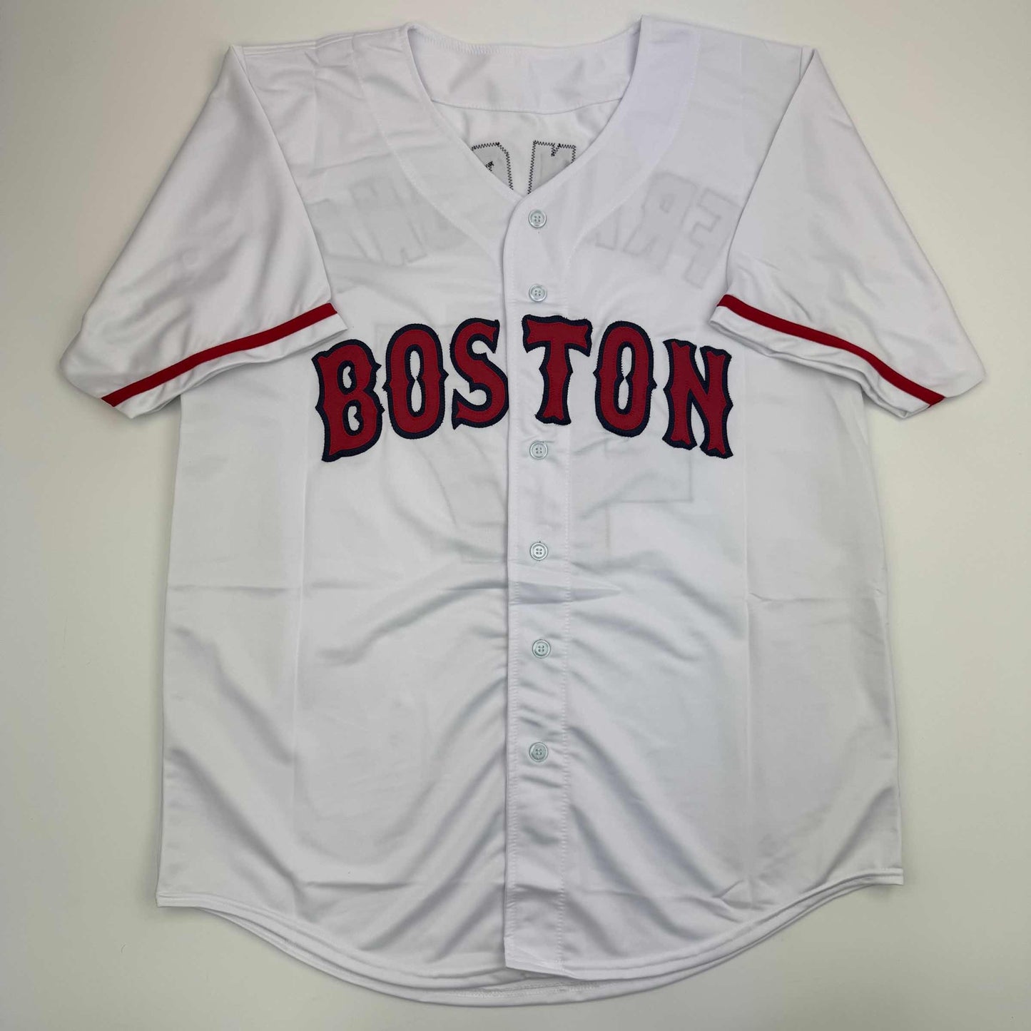 Autographed/Signed Terry Francona Boston White Baseball Jersey Beckett BAS COA