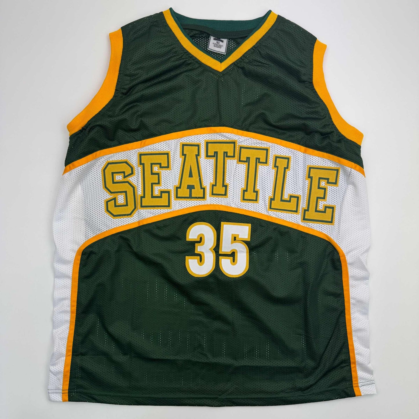 Autographed/Signed Kevin Durant Seattle Green Basketball Jersey Beckett BAS COA
