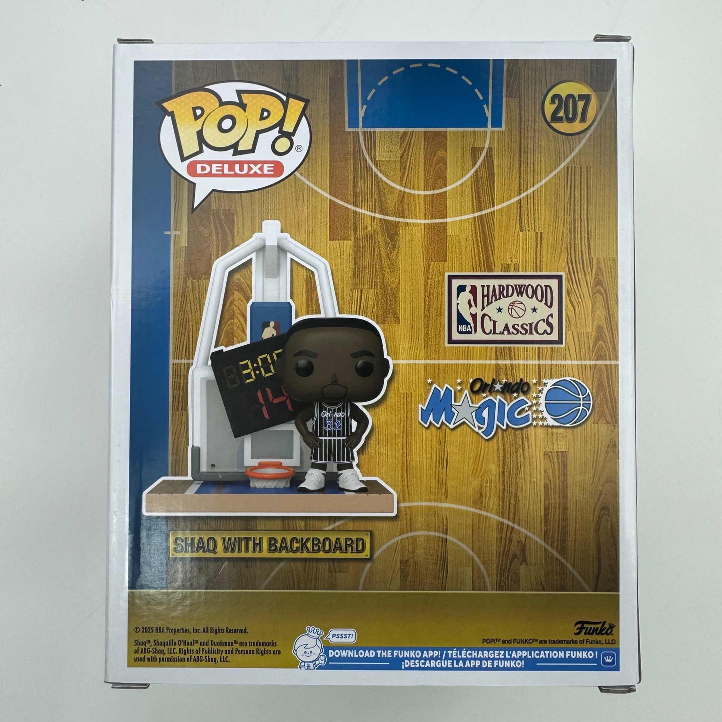 Autographed/Signed Shaq Shaquille O'Neal Orlando Magic Basketball Funko Pop #207 Figurine PSA COA