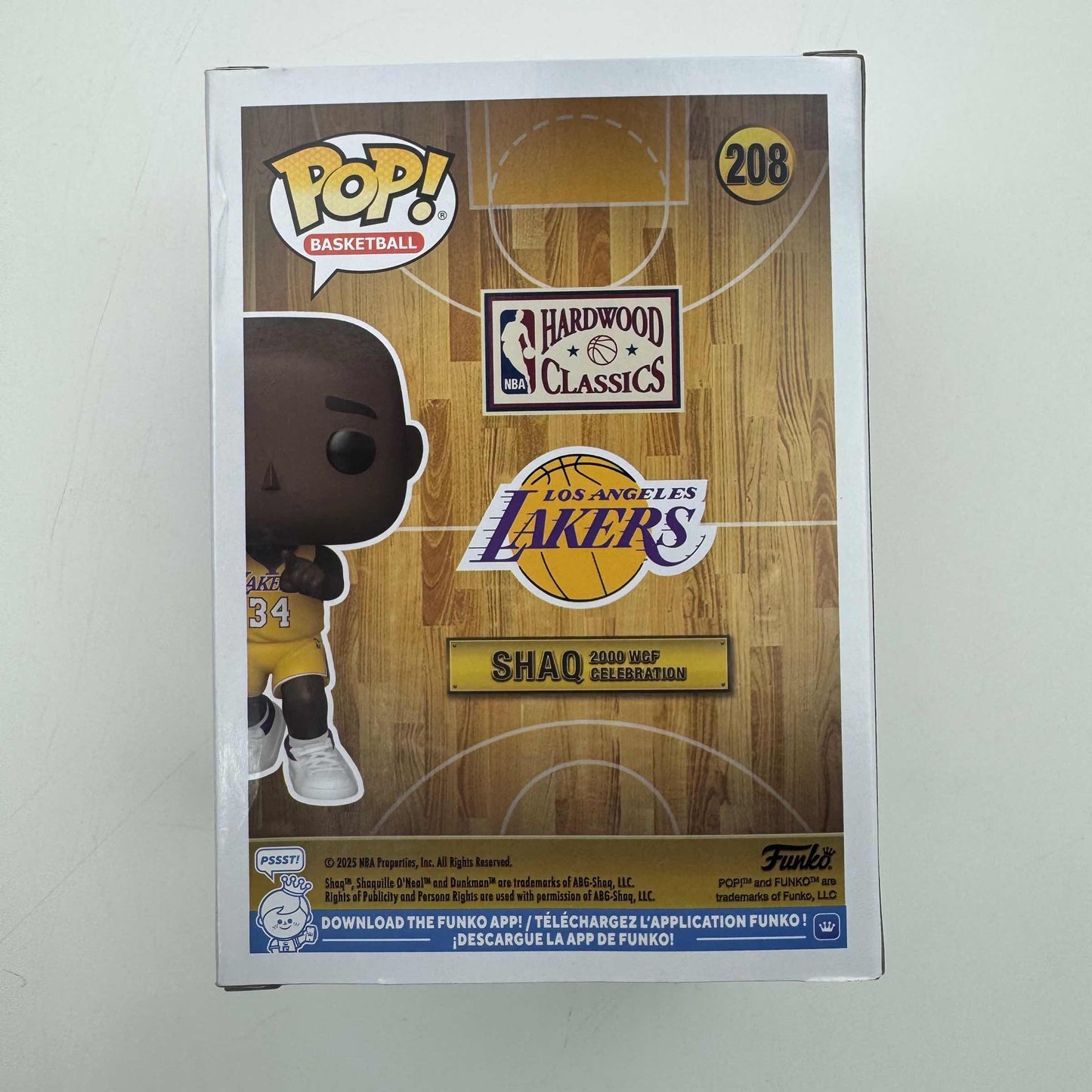 Autographed/Signed Shaq Shaquille O'Neal Orlando Magic Basketball Funko Pop #208 Figurine PSA COA