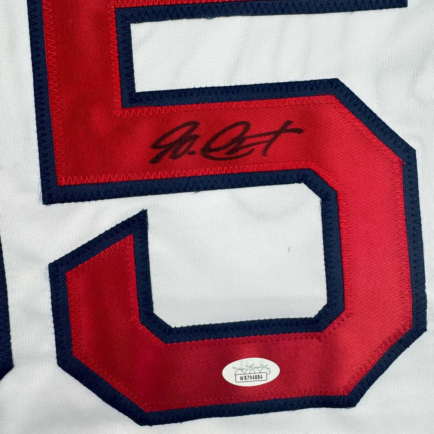 Autographed/Signed Garrett Crochet Boston White Baseball Jersey JSA COA