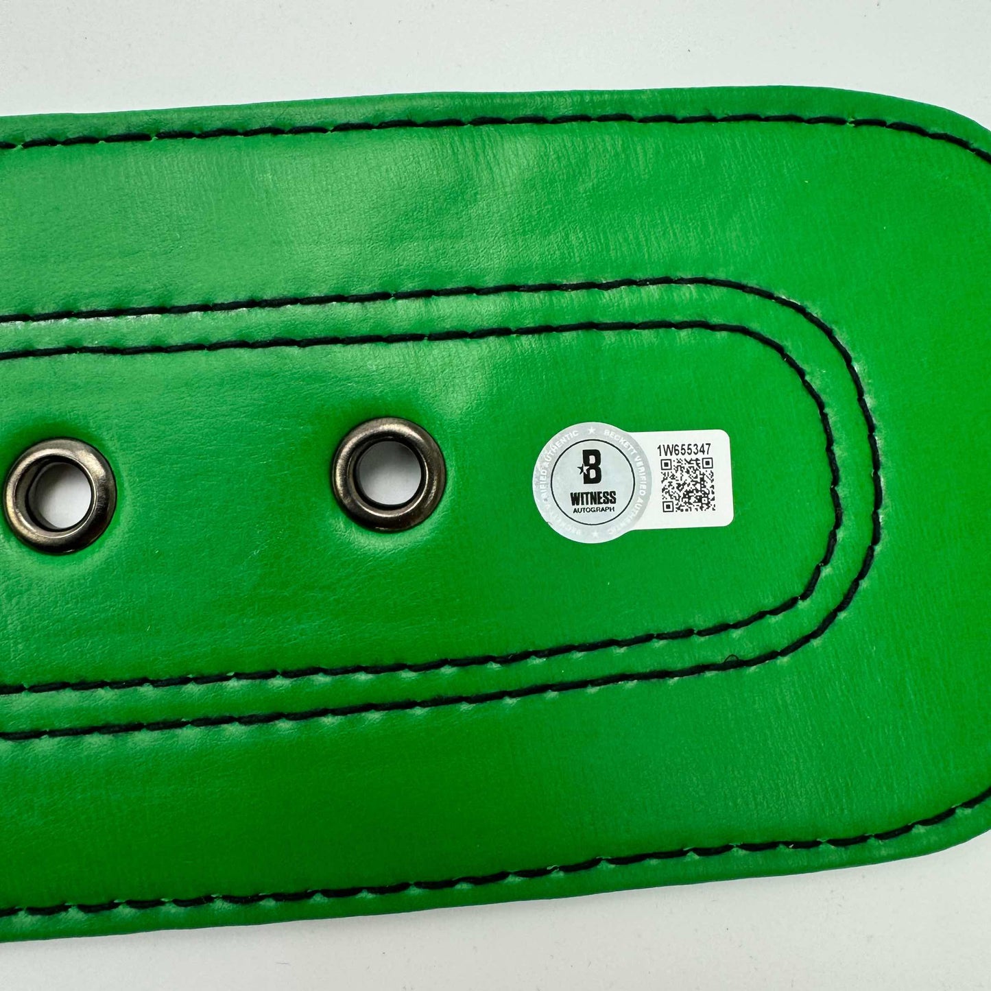 Autographed/Signed Oscar De La Hoya WBC Green Boxing Replica Championship Belt Beckett BAS COA