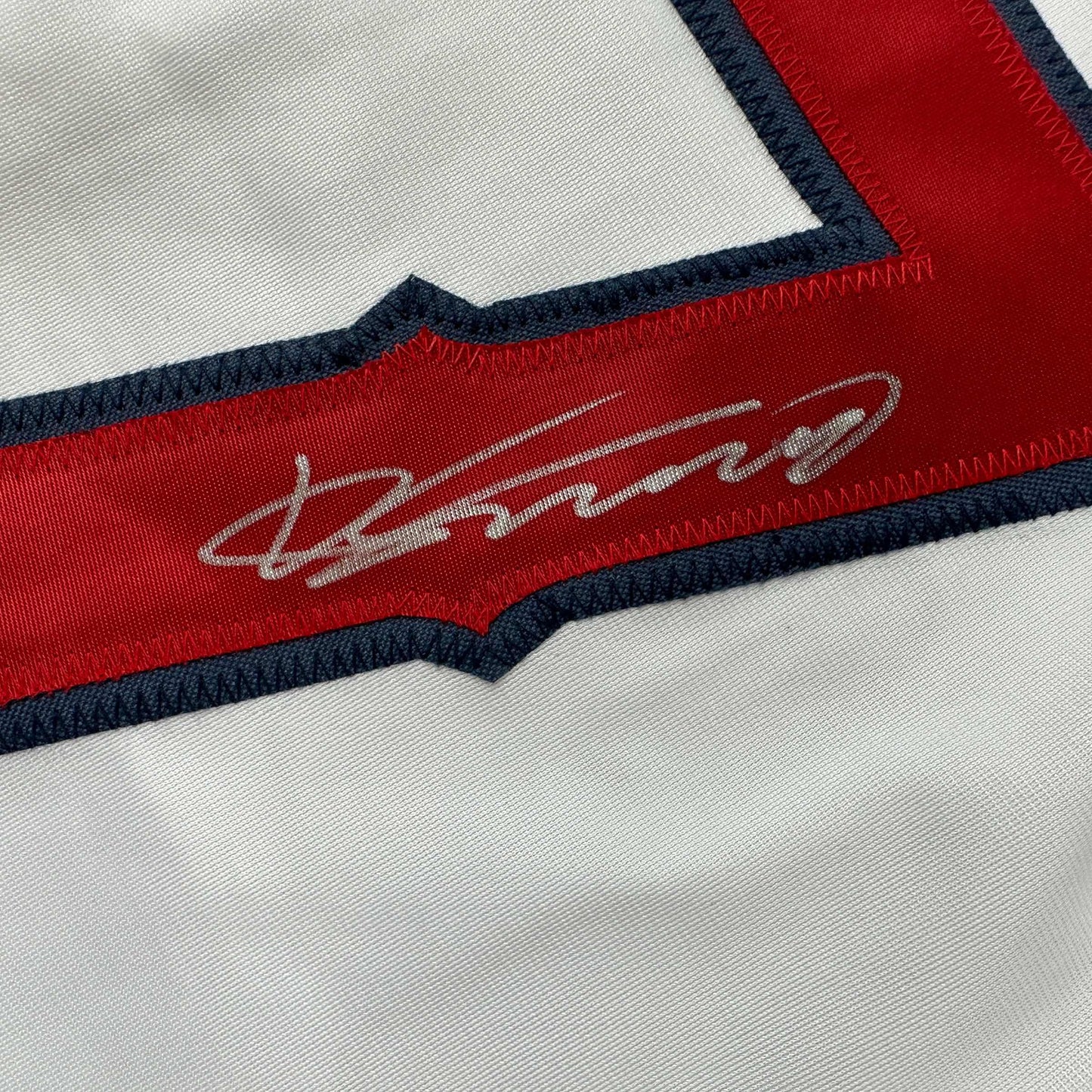 Autographed/Signed Vladimir Vlad Guerrero Los Angeles LA Anaheim White Baseball Jersey Beckett BAS COA