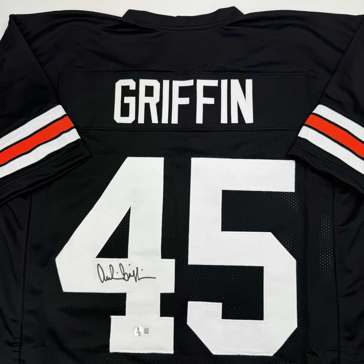 Autographed/Signed Archie Griffin Cincinnati Black Football Jersey Beckett BAS COA