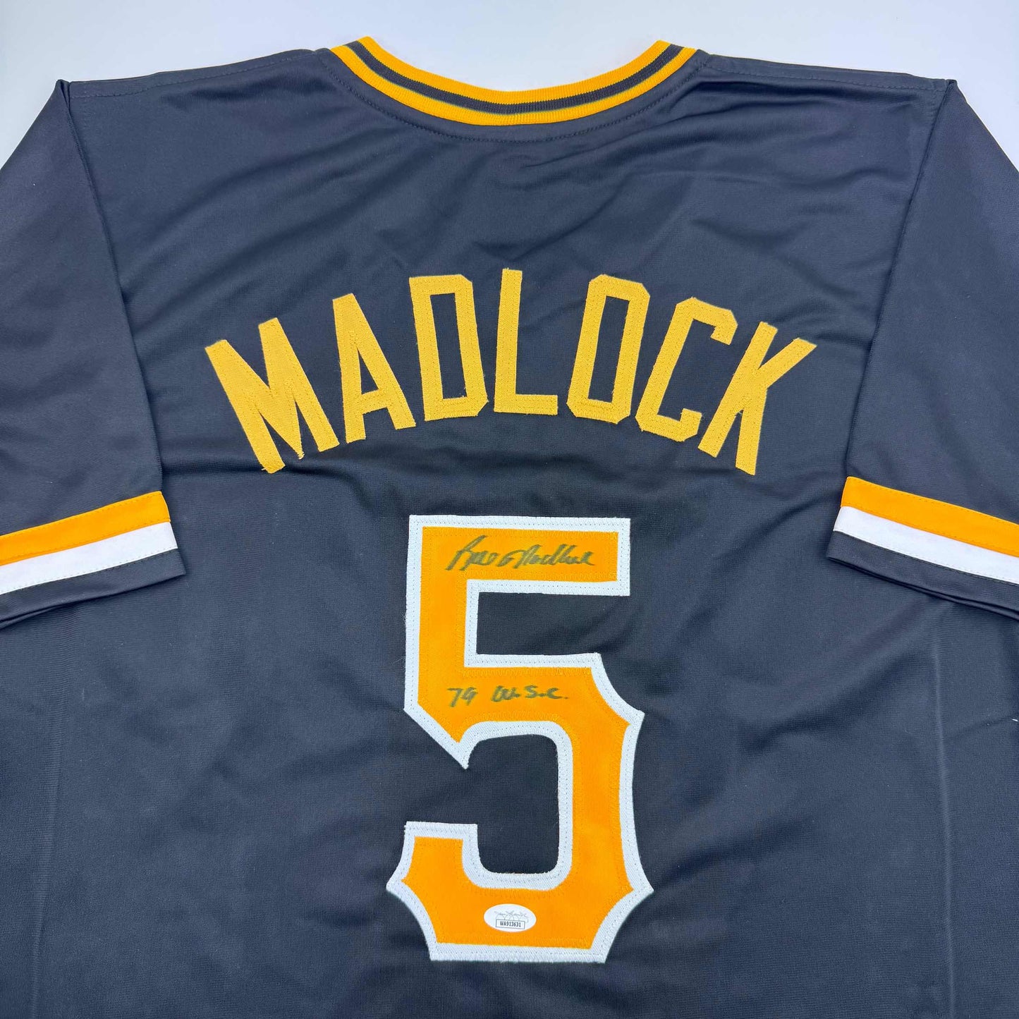 Autographed/Signed Bill Madlock Pittsburgh Black Baseball Jersey JSA COA