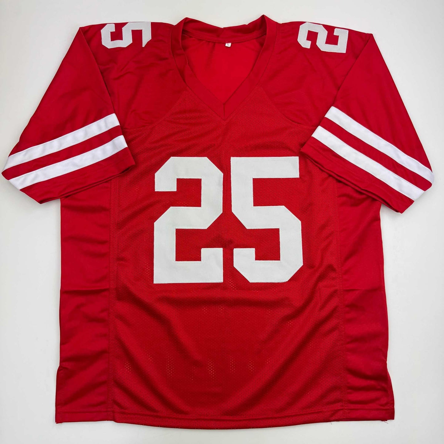 Autographed/Signed Melvin Gordon Wisconsin Red College Football Jersey JSA COA