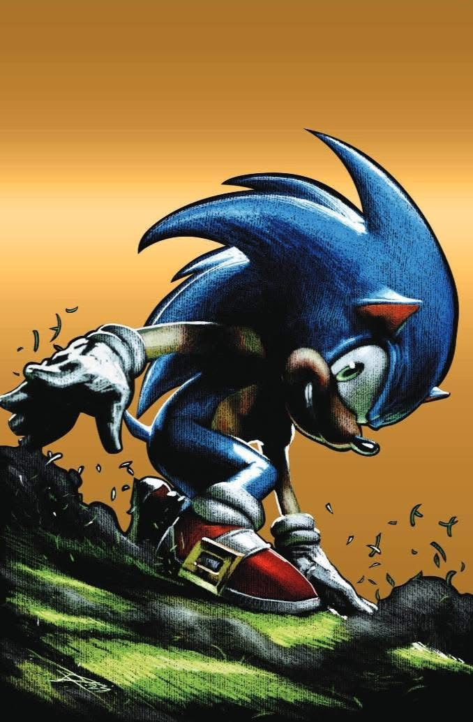 Sonic the Hedgehog #76 -Black Saber Comics MegaCon Exclusive - FOIL SET - Gabriele Dell'Otto