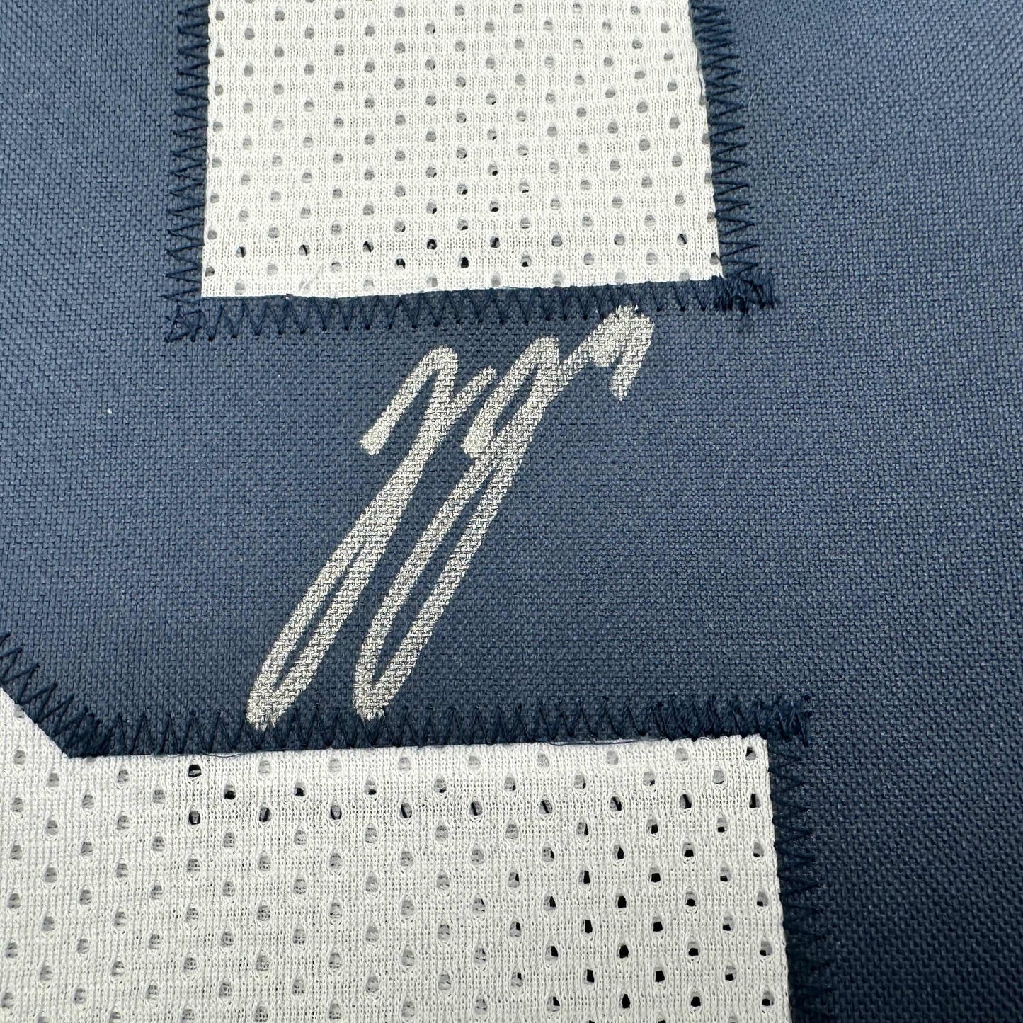 Autographed/Signed J.J. JJ McCarthy Michigan White College Stat Football Jersey Beckett BAS COA