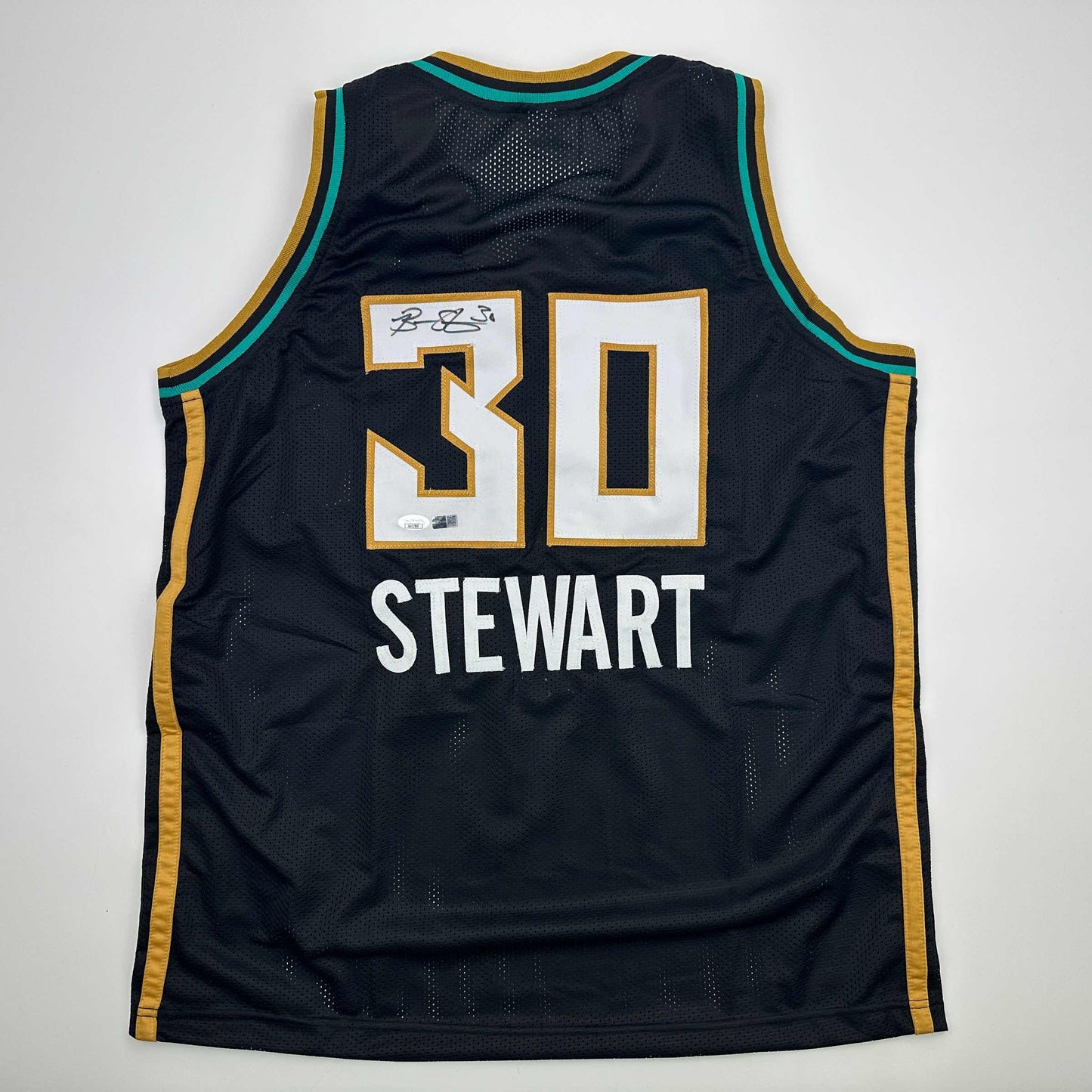 Autographed/Signed Breanna Stewart New York Black Basketball Jersey JSA COA